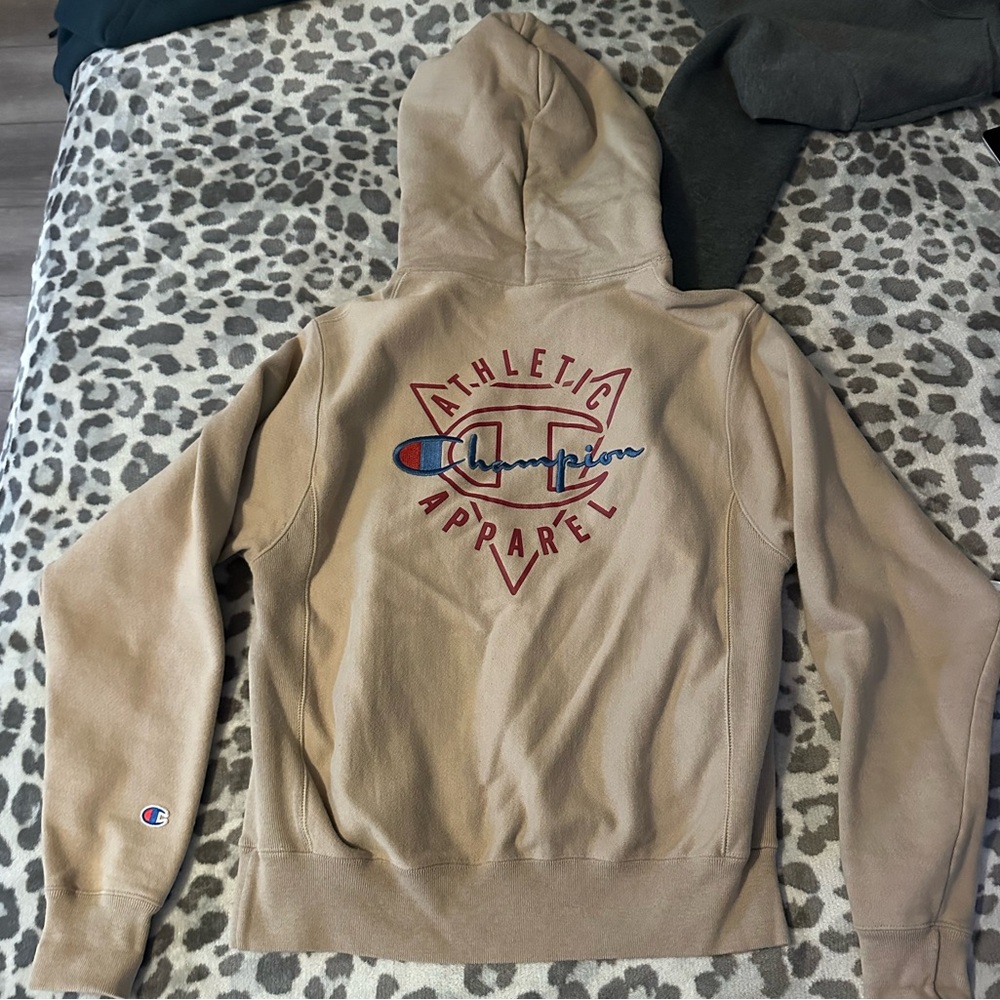 Tan Champion Athletic Apparel Hoodie
